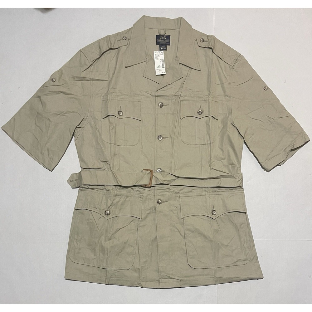VTG Willis & Geiger Jacket Hunting Safari Bush Poplin Hemingway Mens XL Tall USA